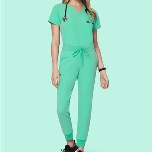 Women's Mint Seaglass Green Scrub Set XS